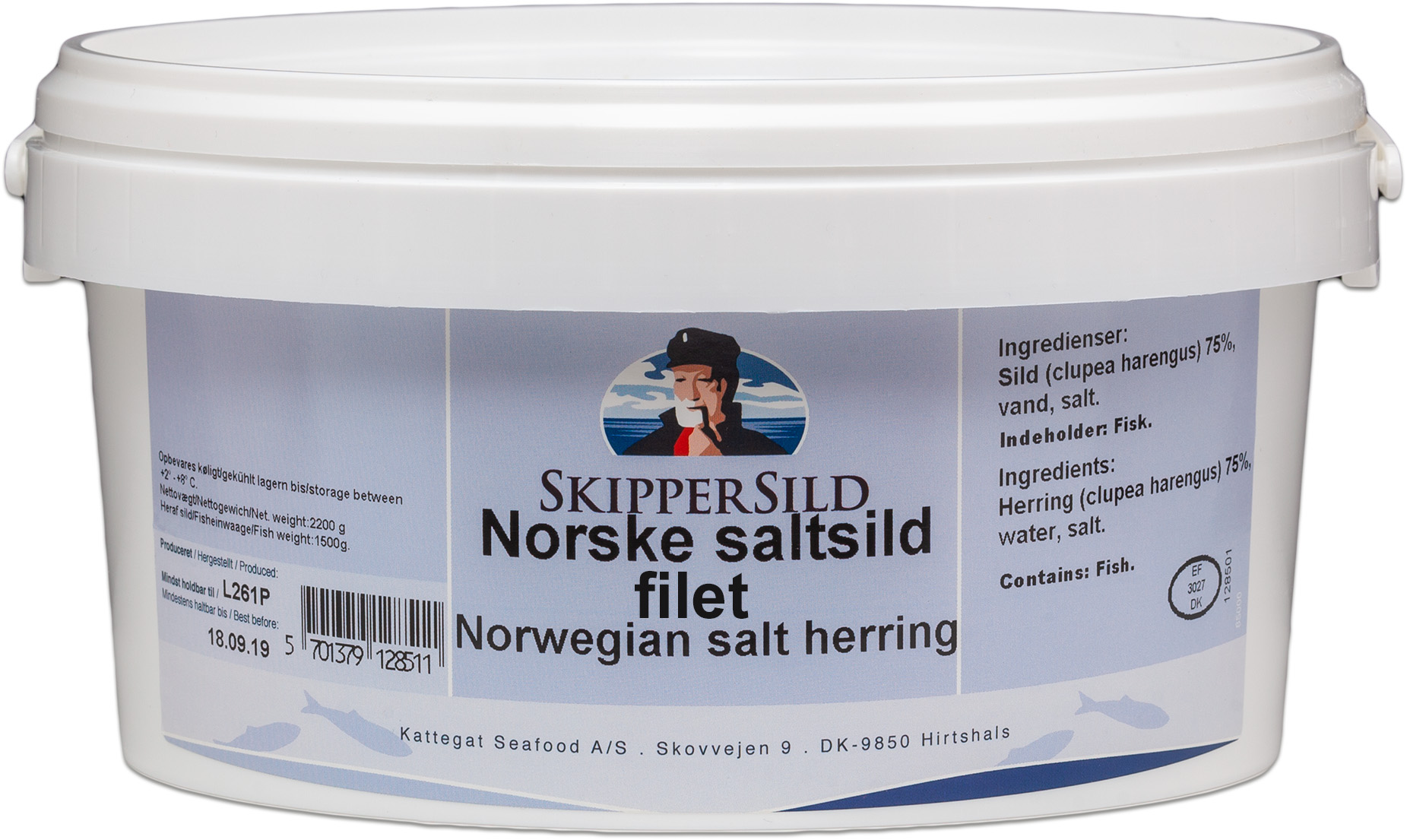 Køb sild - Saltsildfilet Hvide 1000g hos Netfisk